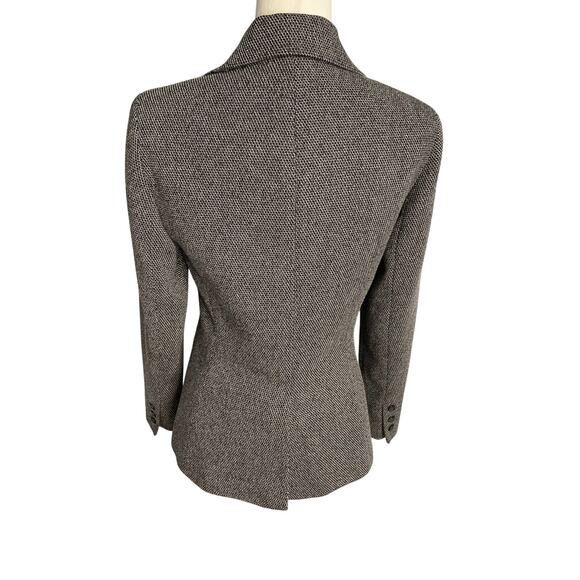 Signature by Larry Levine black white patterned lined blazer women's size 4 - Picture 3 of 7